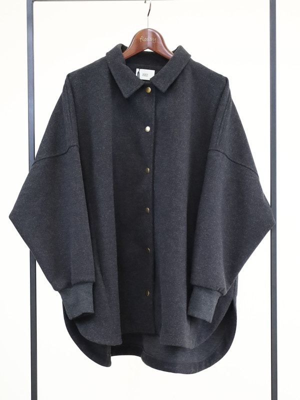 【siro de la bonte】ライトメルトンワイドシャツジャケット