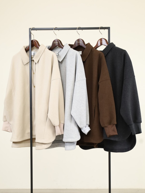 【siro de la bonte】ライトメルトンワイドシャツジャケット