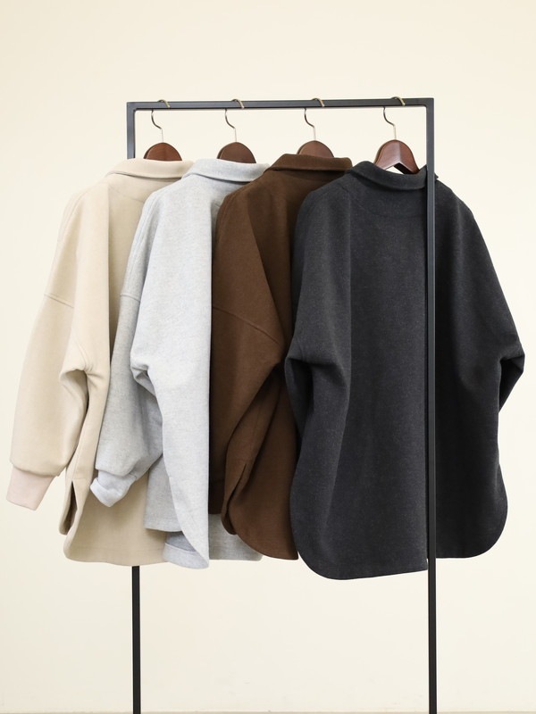 【siro de la bonte】ライトメルトンワイドシャツジャケット