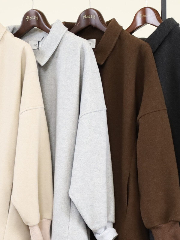 【siro de la bonte】ライトメルトンワイドシャツジャケット