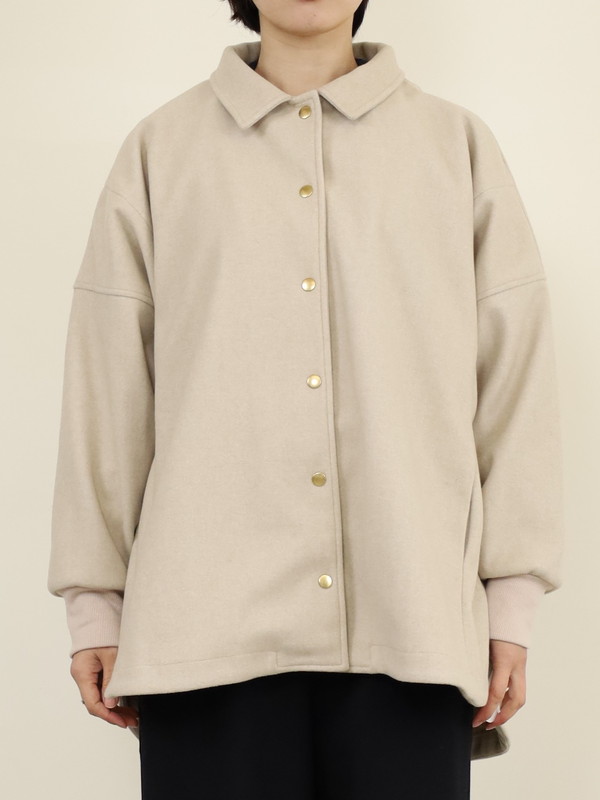 【siro de la bonte】ライトメルトンワイドシャツジャケット