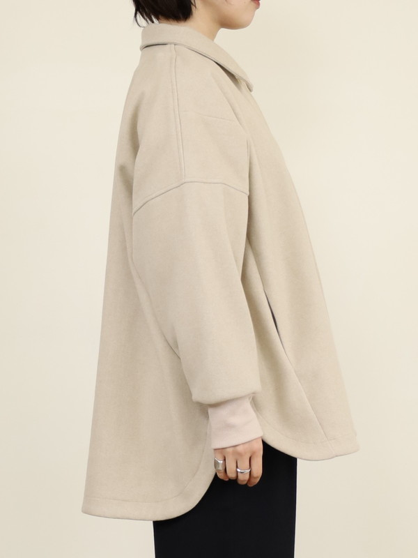 【siro de la bonte】ライトメルトンワイドシャツジャケット