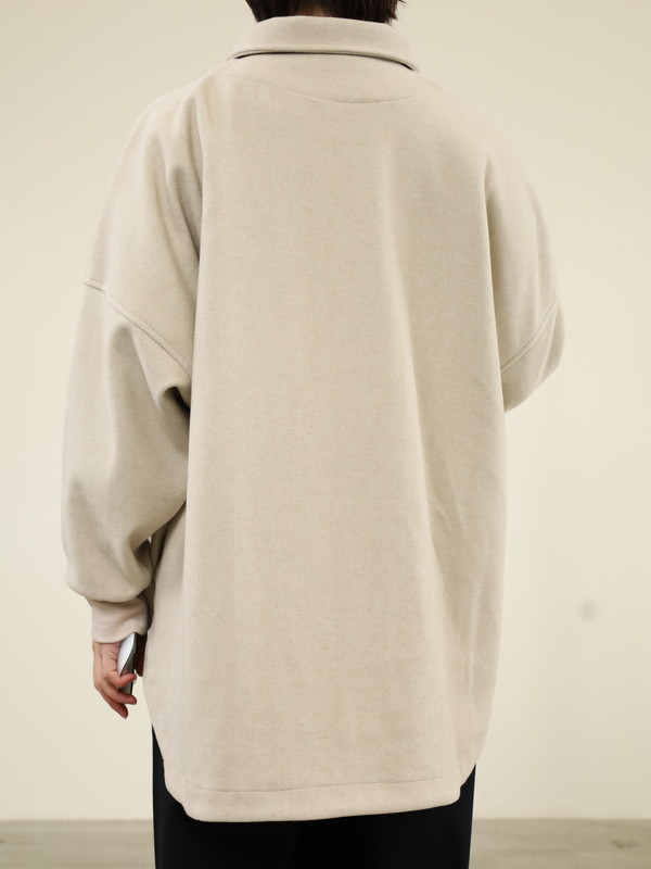 【siro de la bonte】ライトメルトンワイドシャツジャケット