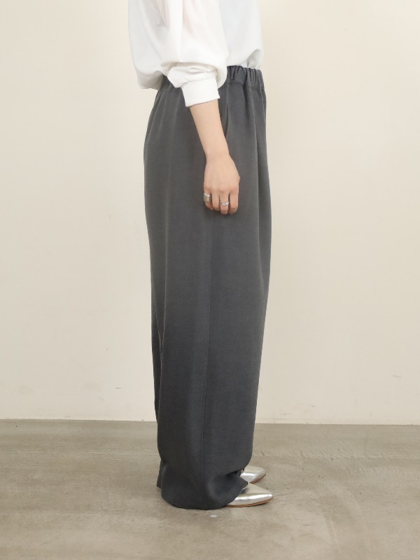 【siro de la bonte】ストレッチツイルタックイージーパンツ