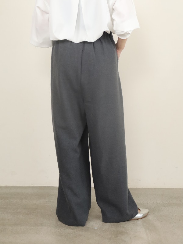 【siro de la bonte】ストレッチツイルタックイージーパンツ