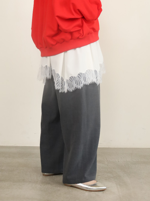 【siro de la bonte】ストレッチツイルタックイージーパンツ