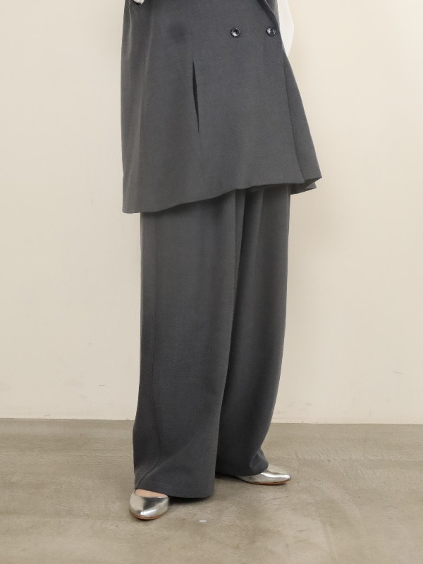 【siro de la bonte】ストレッチツイルタックイージーパンツ