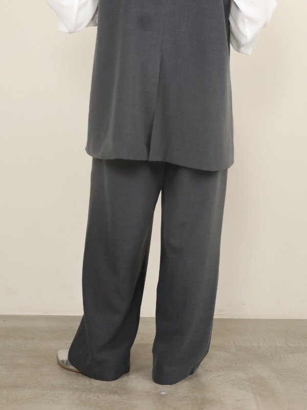 【siro de la bonte】ストレッチツイルタックイージーパンツ