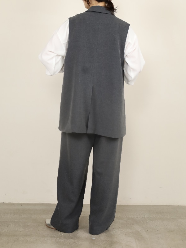 【siro de la bonte】ストレッチツイルタックイージーパンツ