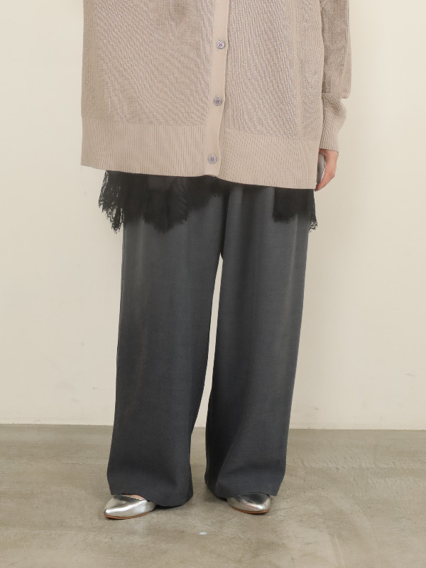 【siro de la bonte】ストレッチツイルタックイージーパンツ