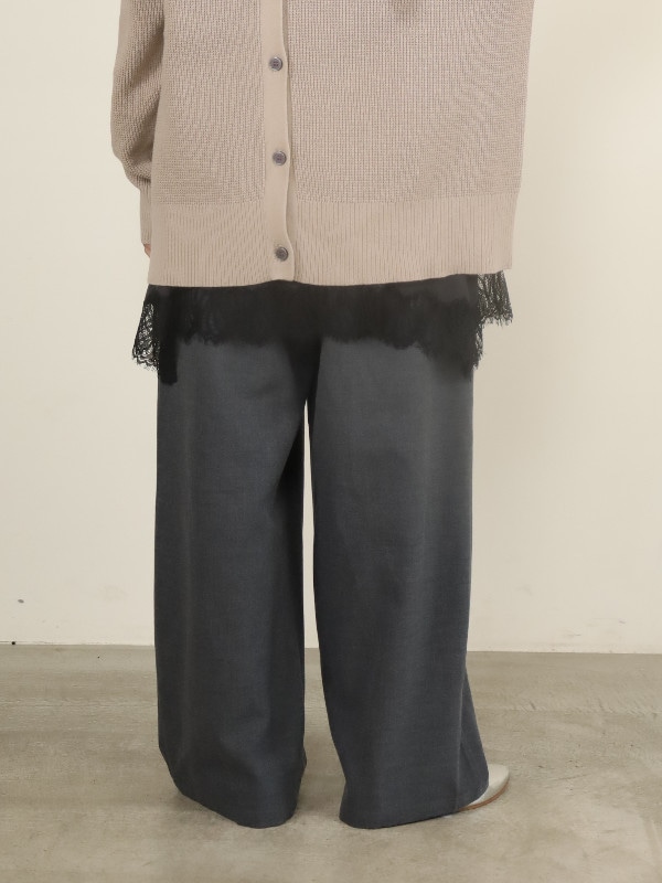 【siro de la bonte】ストレッチツイルタックイージーパンツ