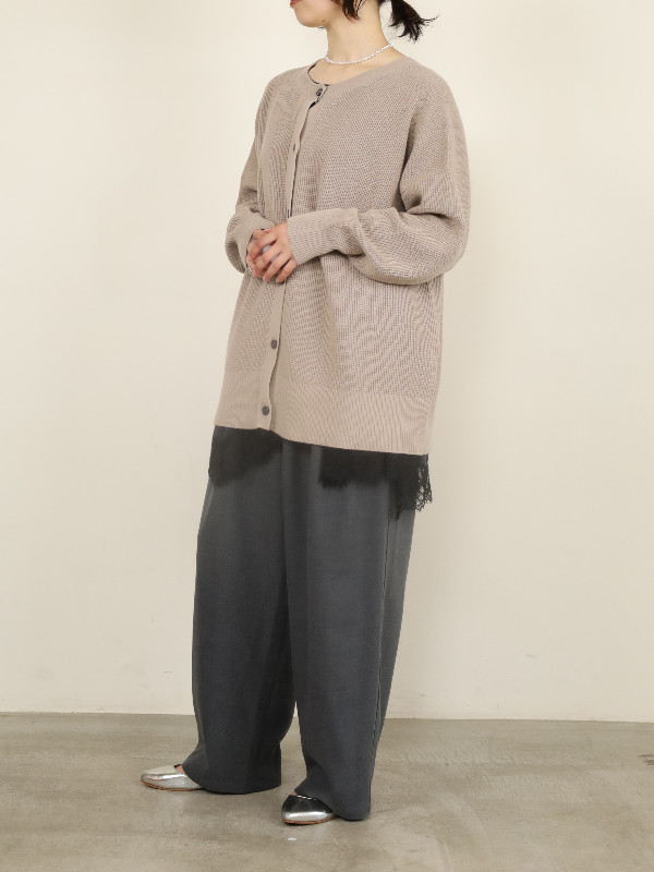 【siro de la bonte】ストレッチツイルタックイージーパンツ