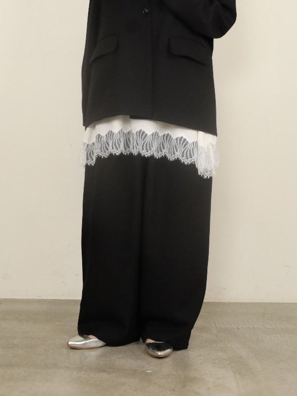 【siro de la bonte】ストレッチツイルタックイージーパンツ