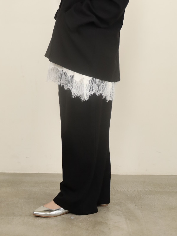 【siro de la bonte】ストレッチツイルタックイージーパンツ