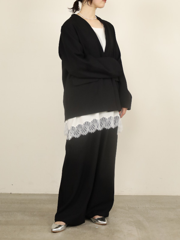 【siro de la bonte】ストレッチツイルタックイージーパンツ