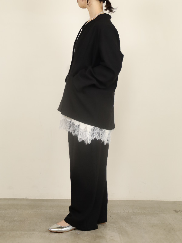 【siro de la bonte】ストレッチツイルタックイージーパンツ