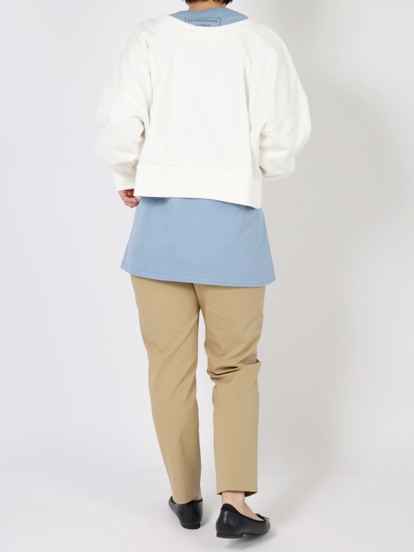 【mjuka】リングドット開き2WAYカーディガン