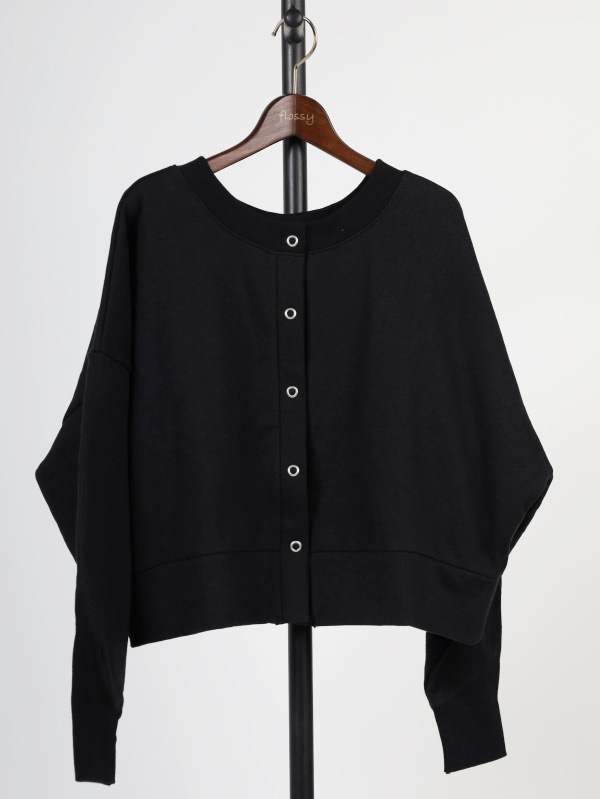 【mjuka】リングドット開き2WAYカーディガン