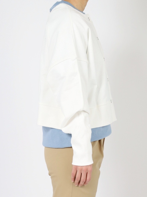 【mjuka】リングドット開き2WAYカーディガン