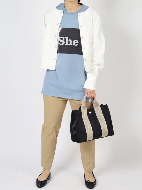 【mjuka】リングドット開き2WAYカーディガン