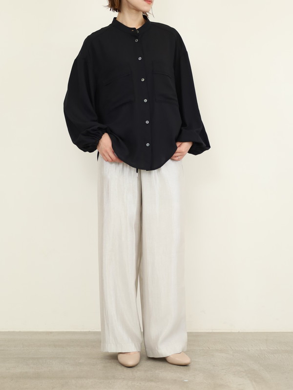 【trois】ジョーゼットバルーン袖ブラウス