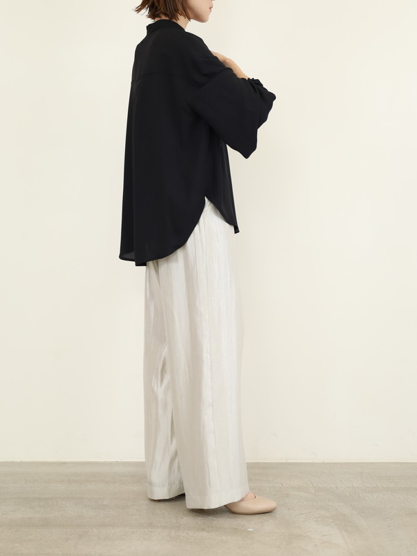 【trois】ジョーゼットバルーン袖ブラウス