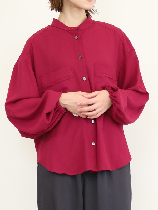 【trois】ジョーゼットバルーン袖ブラウス