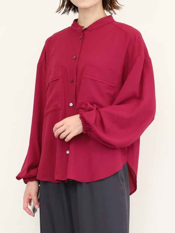 【trois】ジョーゼットバルーン袖ブラウス