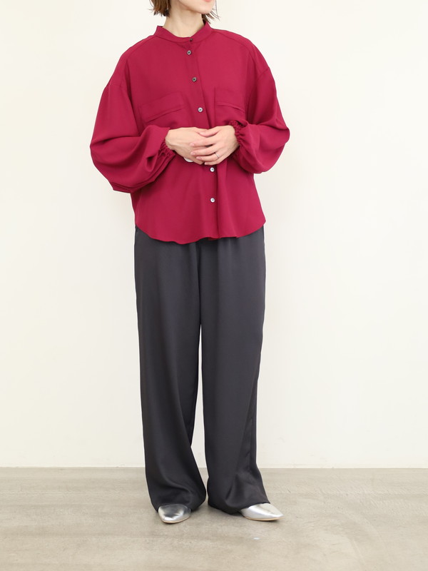 【trois】ジョーゼットバルーン袖ブラウス