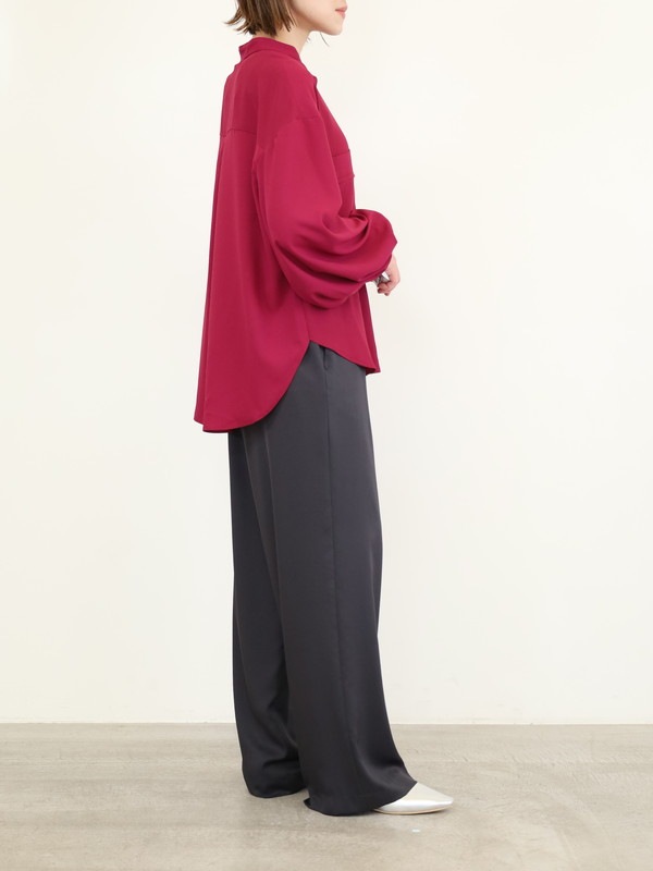 【trois】ジョーゼットバルーン袖ブラウス