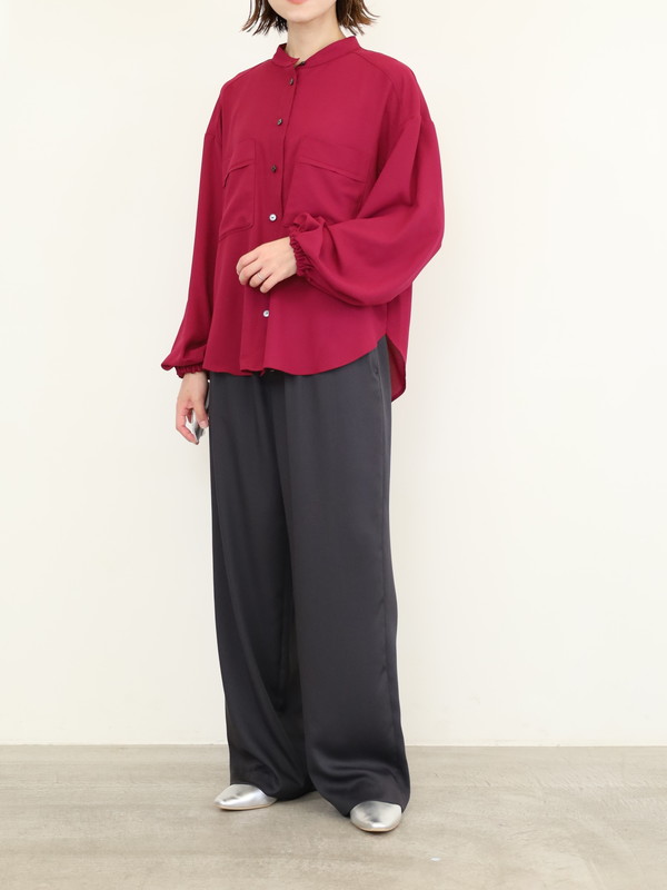 【trois】ジョーゼットバルーン袖ブラウス