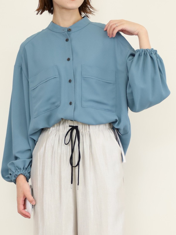 【trois】ジョーゼットバルーン袖ブラウス