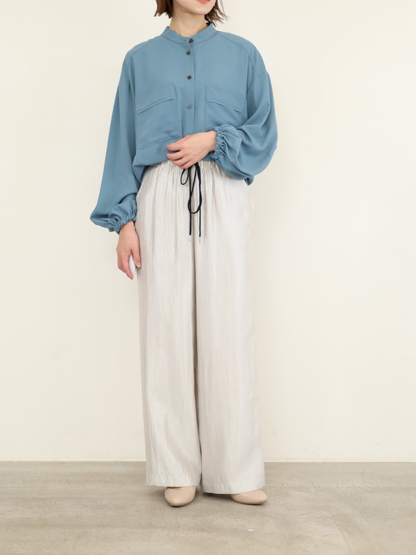 【trois】ジョーゼットバルーン袖ブラウス