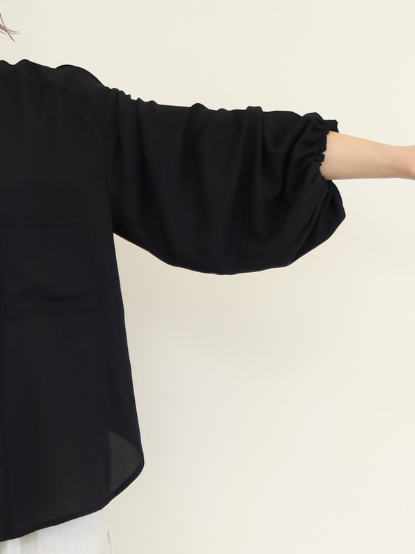 【trois】ジョーゼットバルーン袖ブラウス