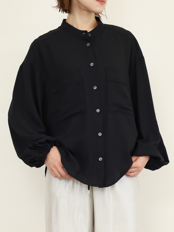 【trois】ジョーゼットバルーン袖ブラウス