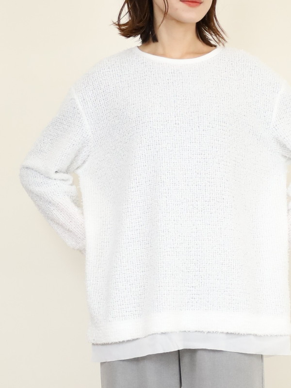 【CYAN TOKYO】チュールコンビフェザートップス