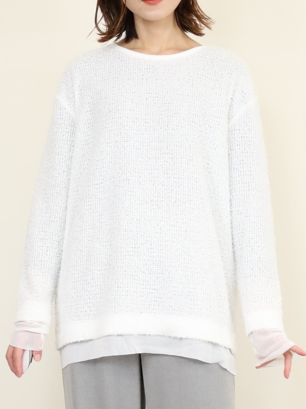 【CYAN TOKYO】チュールコンビフェザートップス