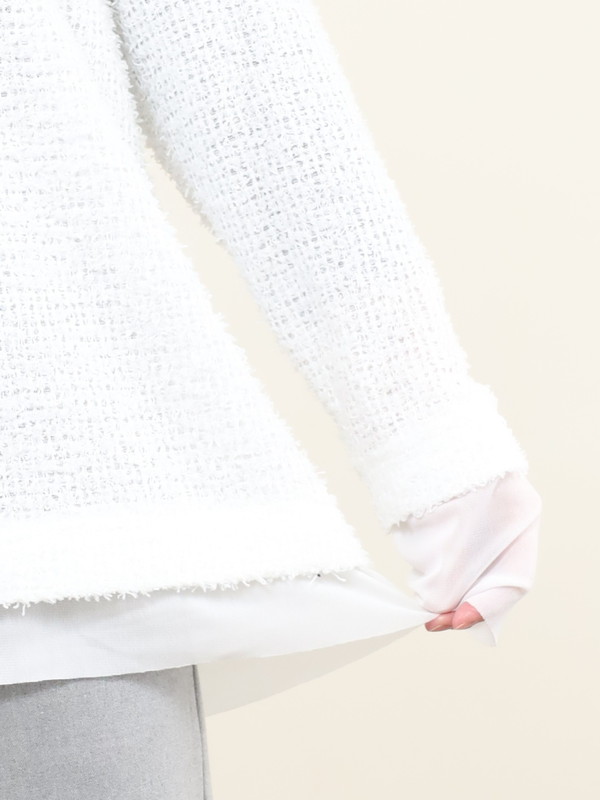 【CYAN TOKYO】チュールコンビフェザートップス