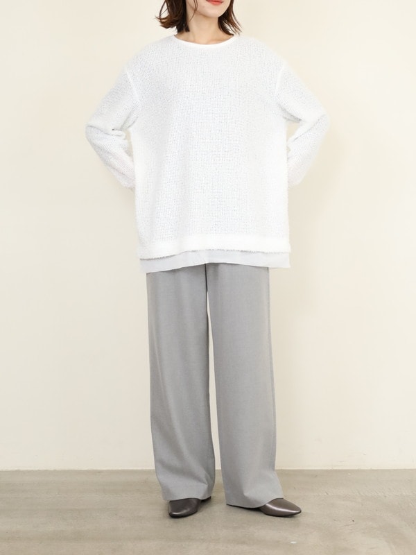 CYAN TOKYO】チュールコンビフェザートップス