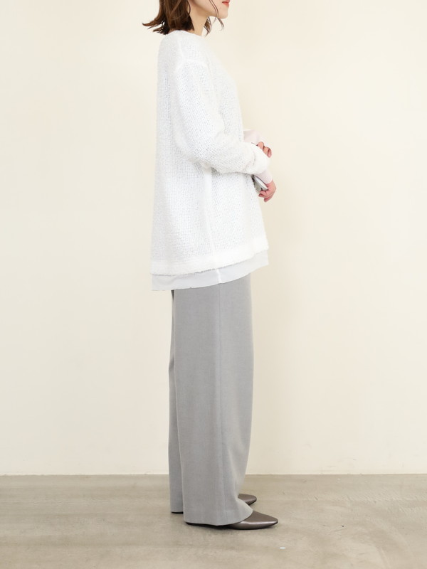 【CYAN TOKYO】チュールコンビフェザートップス