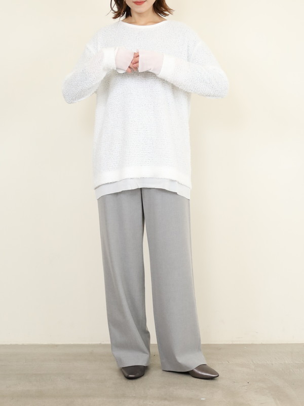 【CYAN TOKYO】チュールコンビフェザートップス