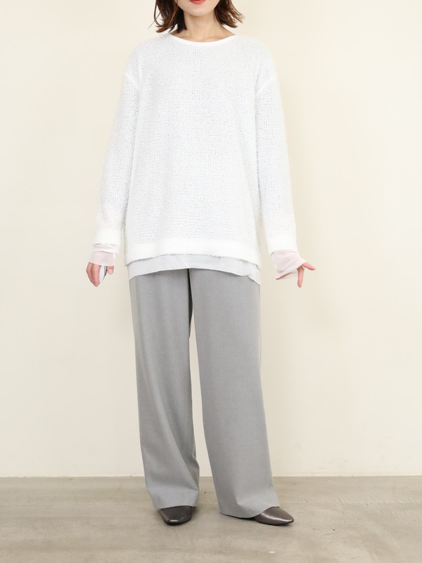 【CYAN TOKYO】チュールコンビフェザートップス