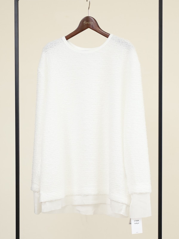 【CYAN TOKYO】チュールコンビフェザートップス