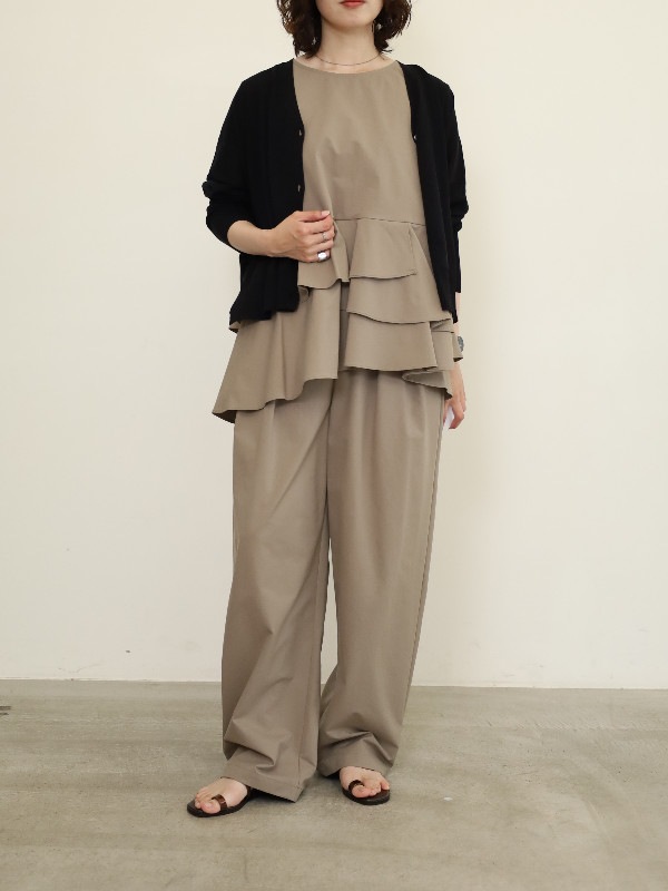 【CHIGNON】ソフトタフタイージーパンツ