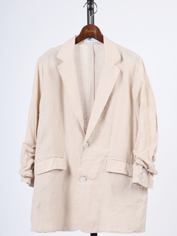 【Boutique Ordinary 】サイドスリットフレンチリネンジャケット BO22-124