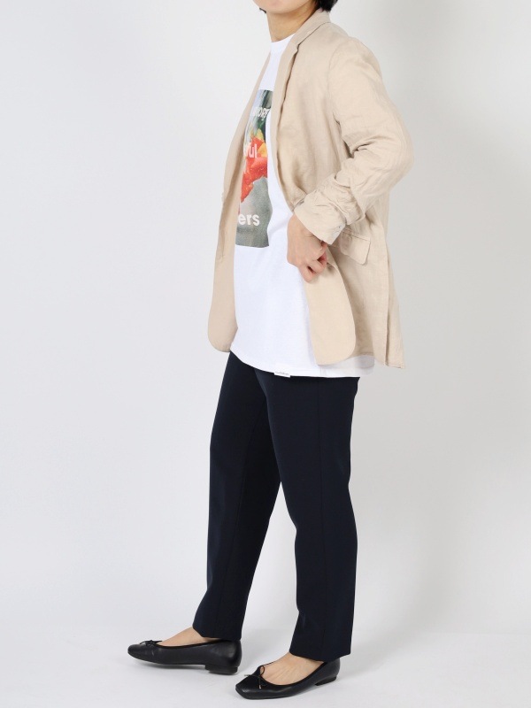 【Boutique Ordinary 】サイドスリットフレンチリネンジャケット BO22-124