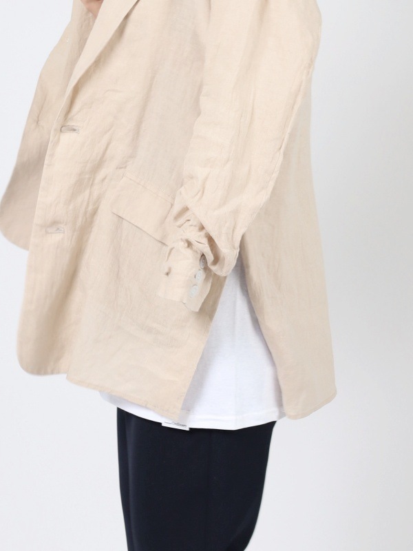 【Boutique Ordinary 】サイドスリットフレンチリネンジャケット BO22-124