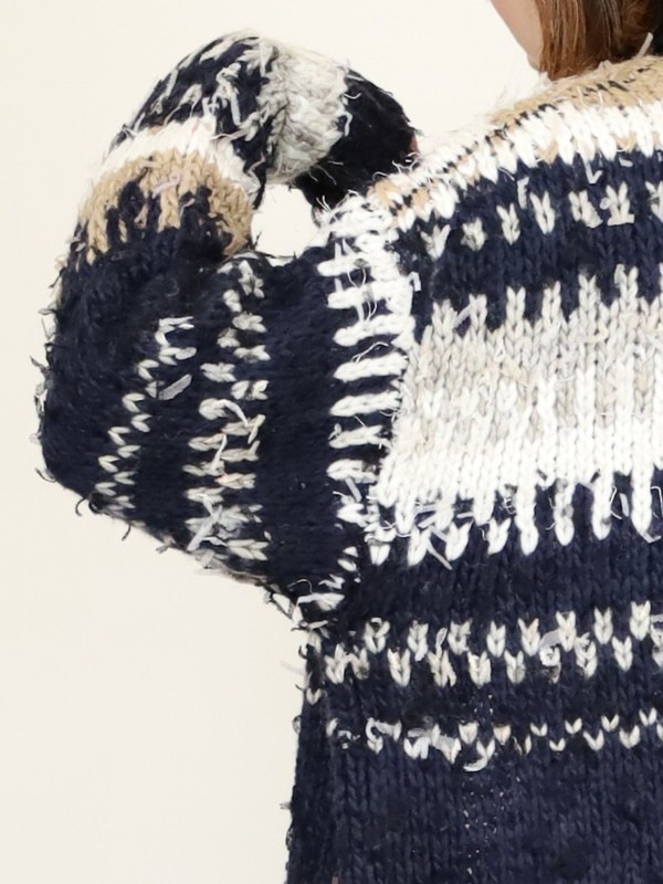 【JOHNBULL】ファンシーヤーンジャガードカーディガン