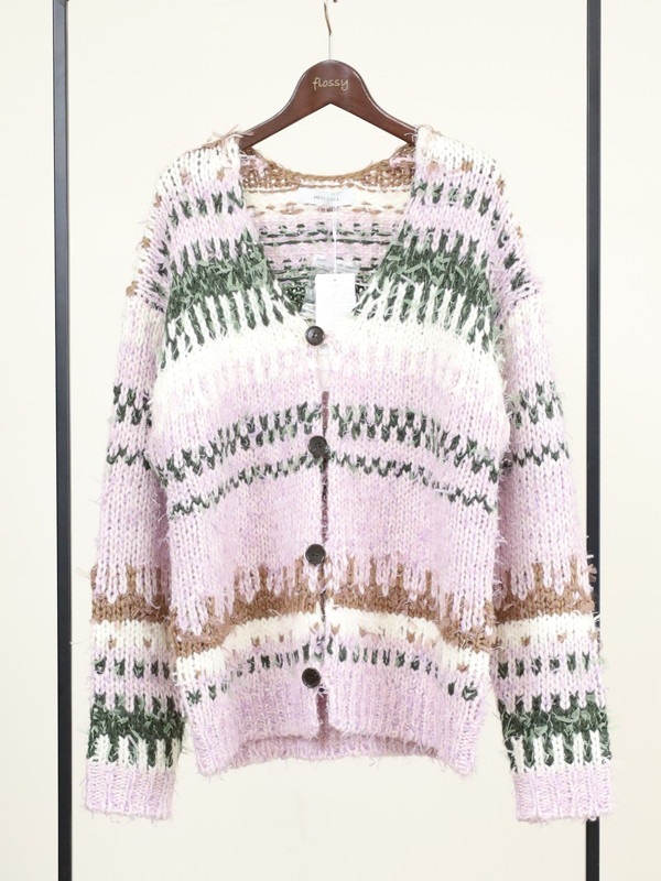 【JOHNBULL】ファンシーヤーンジャガードカーディガン