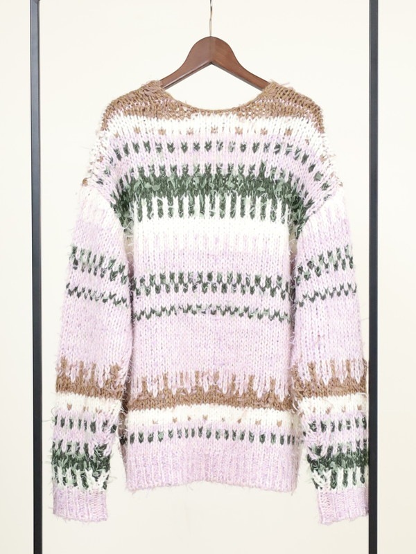 【JOHNBULL】ファンシーヤーンジャガードカーディガン